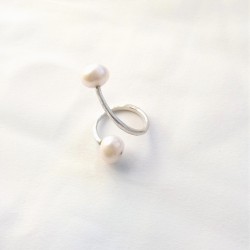 Δαχτυλίδι σύρμα με μαργαριτάρια Chari-4